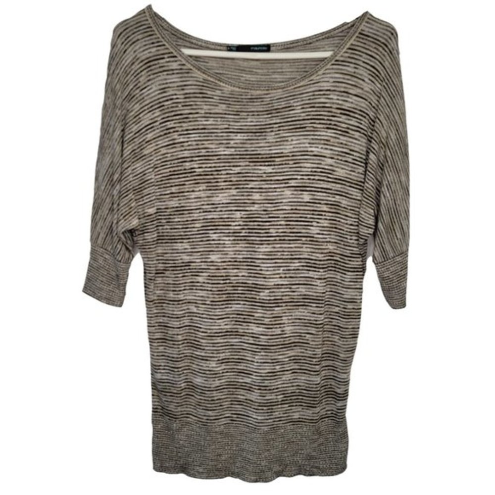 Maurices Womens Small Vector Knit Short Sleeve Round Neck Elastic Waist Shirt‎